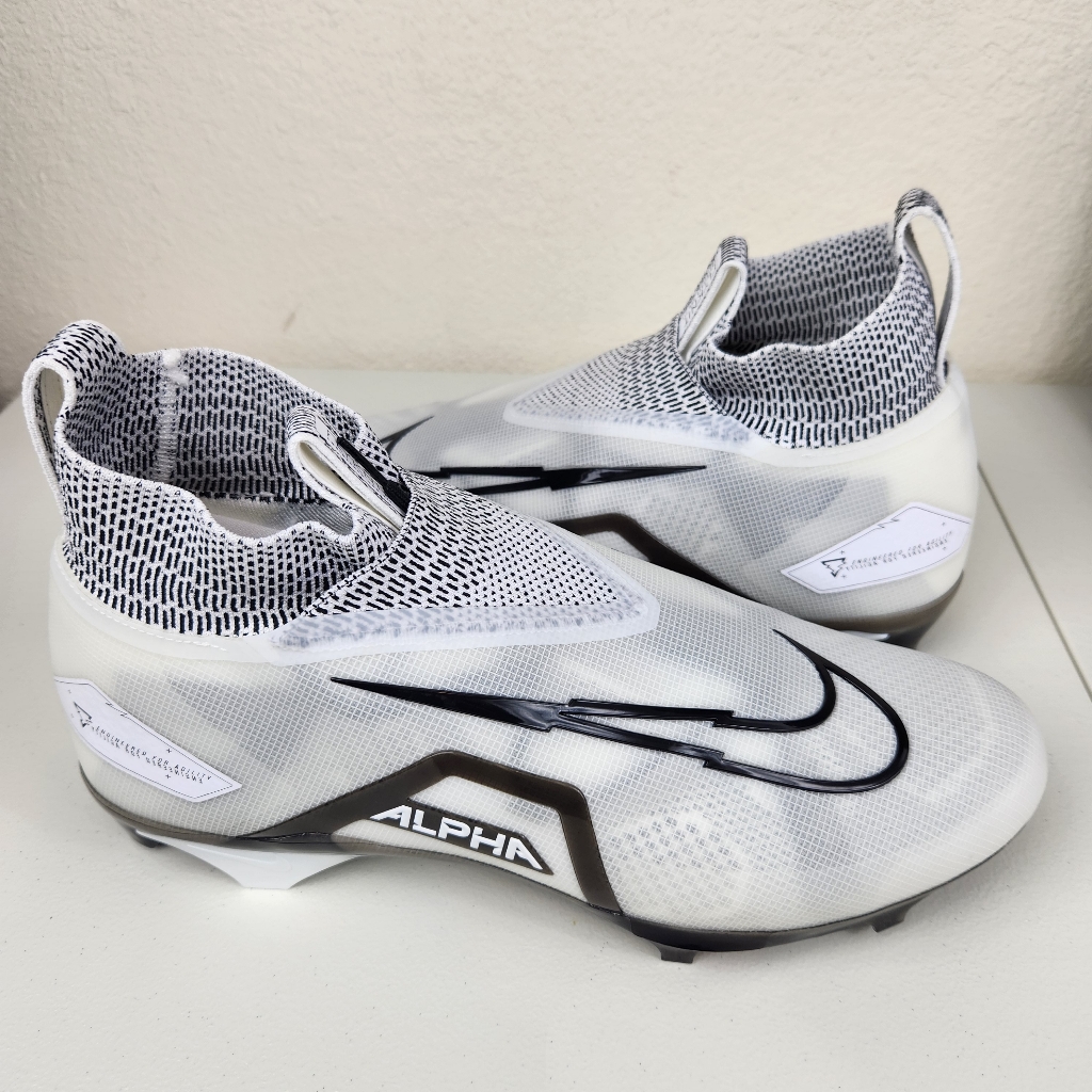 New Nike Alpha Menace Elite 3 Ghost White Football Cleats Ct6648-101 Mens Sz 16